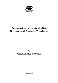 Submission to Biofuels Taskforce