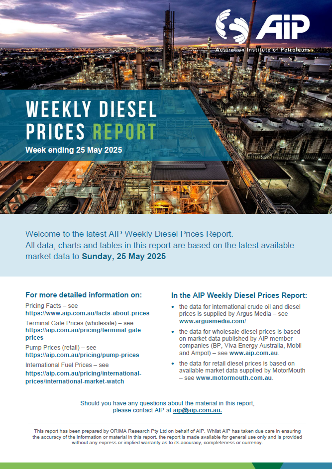 Weekly Diesel Prices Report - 25 May 2025