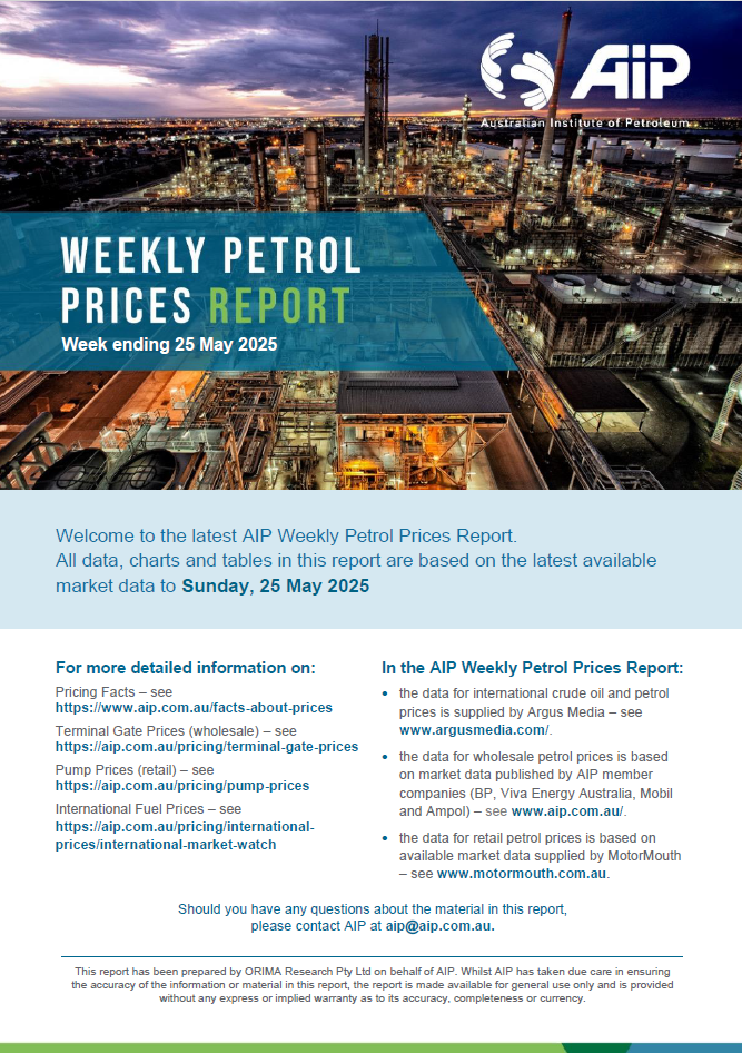Weekly Petrol Prices Report - 25 May 2025