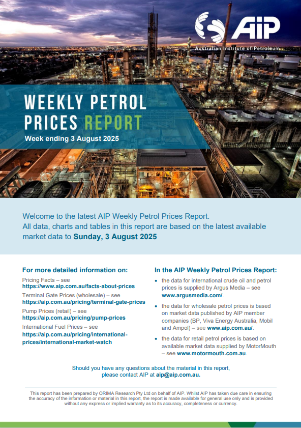 Weekly Petrol Prices Report - 3 August 2025
