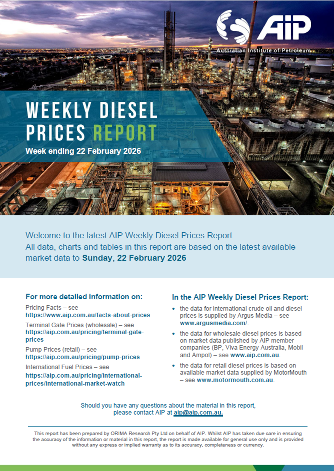 Weekly Diesel Prices Report - 22 February 2026