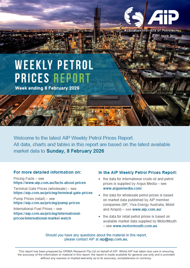 Weekly Petrol Prices Report - 8 February 2026