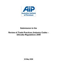 AIP Submission 1 - Review of Trade Practices Regulations 2006