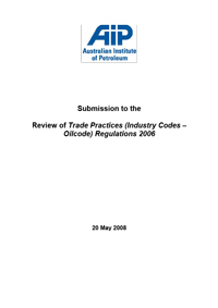 AIP Submission 2 - Review of Trade Practices Regulations 2006