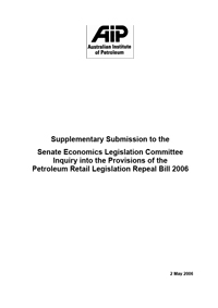 Submission to Senate Cttee Supplementary