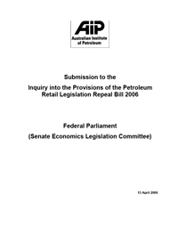 Submission to Senate Economics Cttee