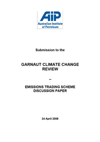 Submission to the Garnaut Inquiry - Emissions Trading Scheme Design