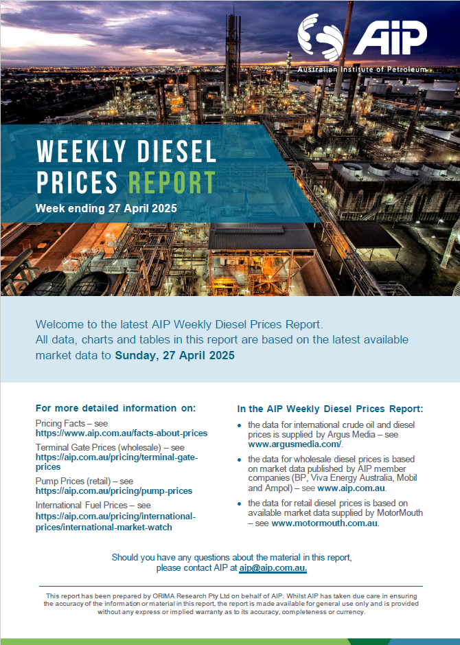 Weekly Diesel Prices Report - 27 April 2025