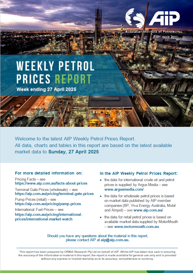 Weekly Petrol Prices Report - 27 April 2025