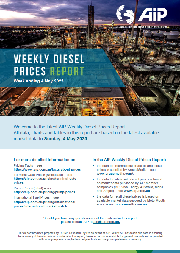 Weekly Diesel Prices Report - 4 May 2025