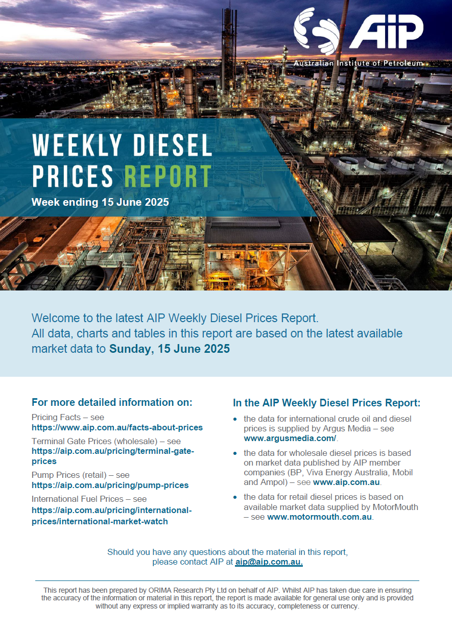 Weekly Diesel Prices Report - 15 June 2025