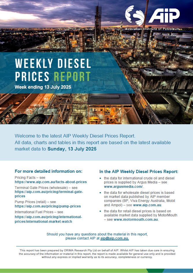 Weekly Petrol Prices Report - 13 July 2025