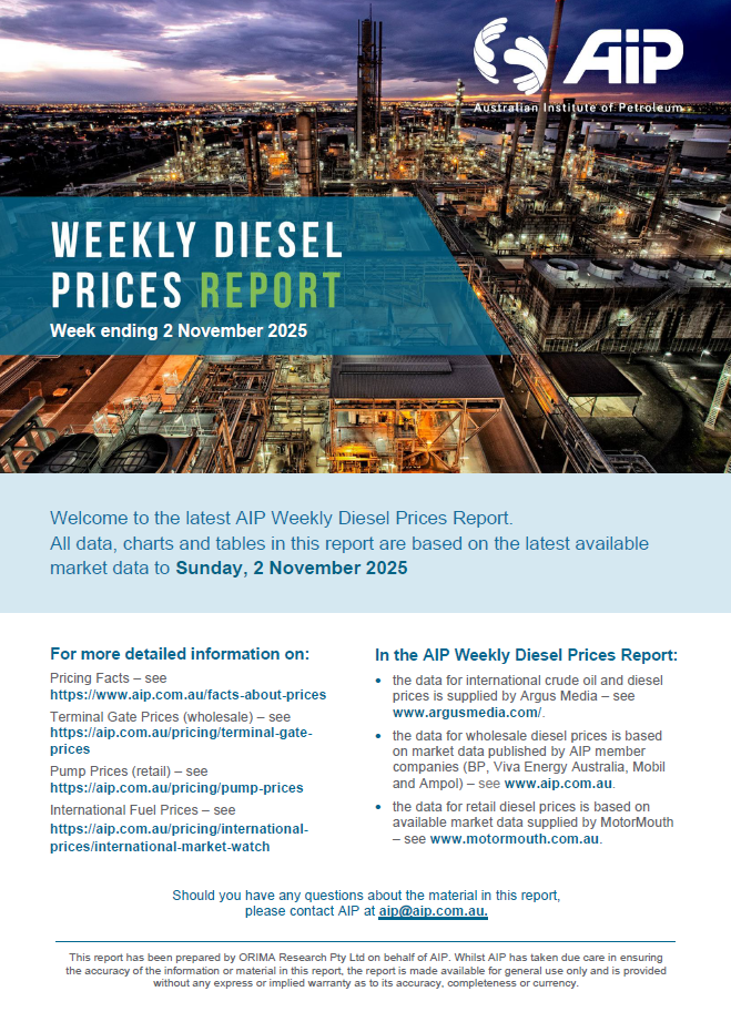Weekly Diesel Prices Report - 2 November 2025