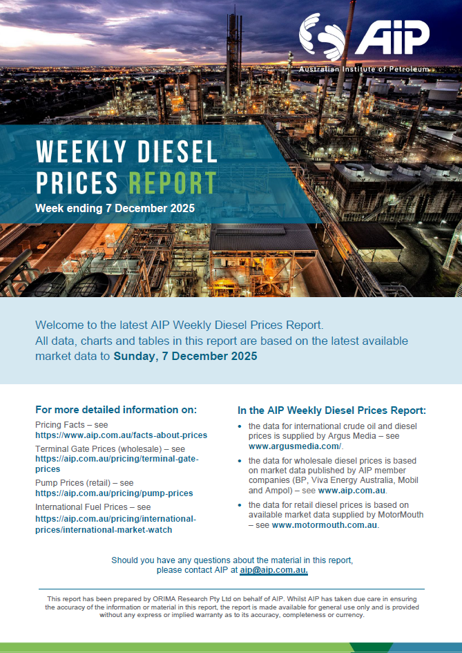 Weekly Diesel Prices Report - 7 December 2025