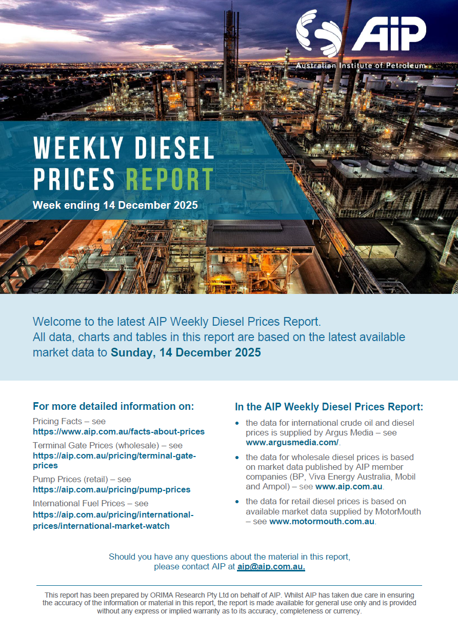 Weekly Diesel Prices Report - 14 December 2025