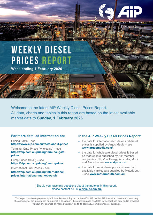 Weekly Diesel Prices Report - 1 February 2026