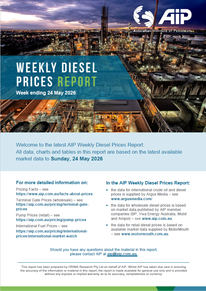 Weekly Diesel Prices Report - 24 May 2026