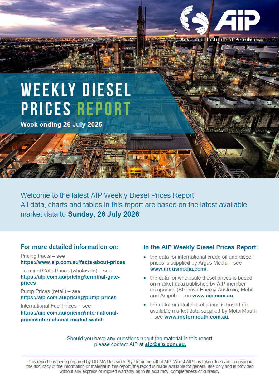Weekly Diesel Prices Report - 26 July 2026