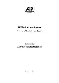 Submission on EFTPOS Access Regime