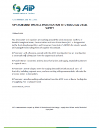 AIP Statement on ACCC Investigation